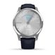 Смарт-годинник Garmin Vivomove Luxe сріблястий з темно-синім ремінцем з італійської шкіри 4