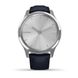 Смарт-годинник Garmin Vivomove Luxe сріблястий з темно-синім ремінцем з італійської шкіри 2