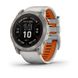 Смарт-часы Garmin Fenix 7X Pro - Sapphire Solar Edition - титановый корпус с дымчато-серым/оранжевым ремешком 1