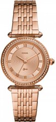 Часы наручные женские FOSSIL ES4711 кварцевые, с фианитами, цвет розового золота, США
