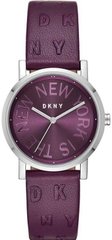 Часы наручные женские DKNY NY2762 кварцевые, ремешок с тиснением, фиолетовые, США