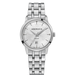 Годинники наручні жіночі Aerowatch 49978 AA03M кварцові з діамантами на сталевому браслеті