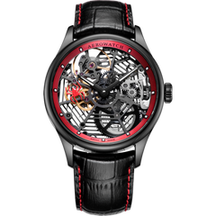 Годинник наручний чоловічий Aerowatch 50981 NO21, механіка з ручним заводом, червоний павук на циферблаті