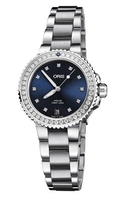 Годинник наручний жіночий Oris Diving Aquis Date Diamonds 733.7731.4995 RS 8.18.05 Р