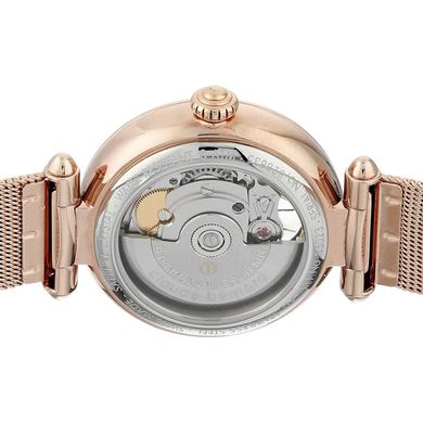Часы наручные женские Claude Bernard 85023 37RPM BRPR, автоматика, отрытый баланс, Swarovski, розовое покрытие