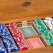 PXL30.300 Poker set (300pcs of 11,50gr & 2*playing cards) in Light Walnut replica wooden case 8