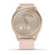 Смарт-годинник Garmin Vivomove Style світло-золотавий з плетеним тканинним рожевим ремінцем 7