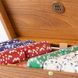 PXL30.300 Poker set (300pcs of 11,50gr & 2*playing cards) in Light Walnut replica wooden case 6