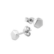 Срібні сережки пусети Пентакль без каменів 1