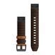 Кожаный ремешок Garmin QuickFit 22 для fenix 5/6/7, quatix 5/6/7, MARQ, instinct и других, каштановый
