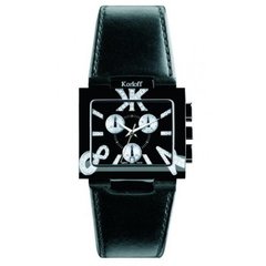 Часы наручные Korloff K24/299 унисекс, кварцевый хронограф, 47 бриллиантов, кожаный ремешок