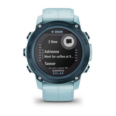 Смарт-годинник Garmin Descent G1 Solar Ocean Edition лазурного кольору