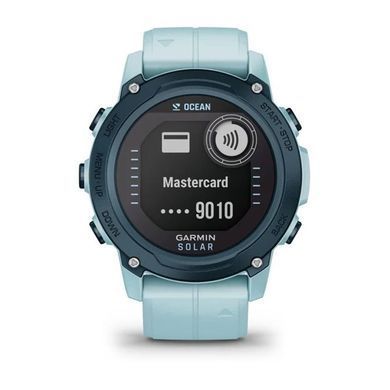 Смарт-годинник Garmin Descent G1 Solar Ocean Edition лазурного кольору