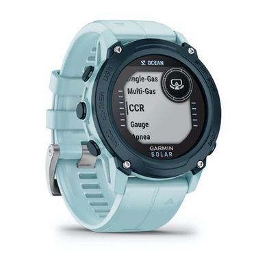 Смарт-годинник Garmin Descent G1 Solar Ocean Edition лазурного кольору
