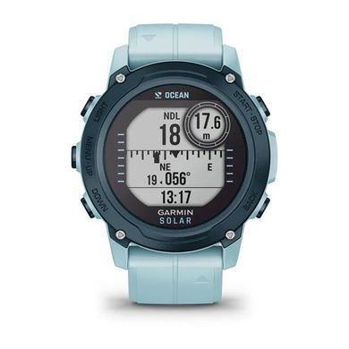 Смарт-годинник Garmin Descent G1 Solar Ocean Edition лазурного кольору