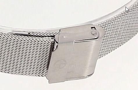 Часы наручные женские Claude Bernard 85022 3M APN, автоматика с отрытым балансом, "миланский" браслет