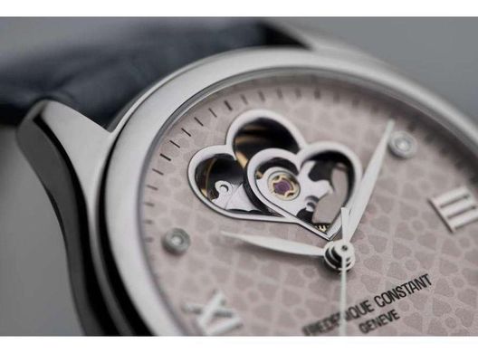 Часы наручные женские с бриллиантами FREDERIQUE CONSTANT LADIES AUTOMATIC DOUBLE HEART BEAT FC-310LGDHB3B6