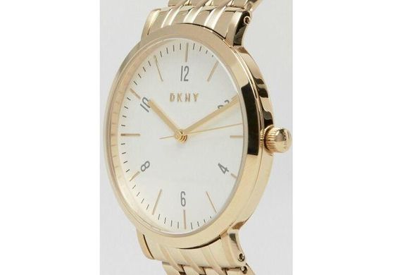 Часы наручные женские DKNY NY2503 кварцевые на браслете, цвет желтого золота, США