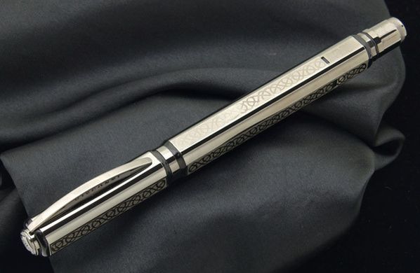 Ручка пір'яна Visconti 45899DA07F Gordian Knot Ag925 Gun Metal FP 14 KT F Metropolis Si
