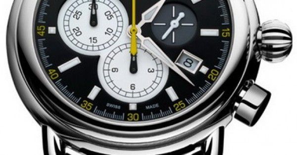 Годинник-хронографія наручні чоловічі Aerowatch 83939 AA04 кварцові, з датою, чорний шкіряний ремінець