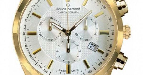 Часы-хронограф наручные мужские Claude Bernard 10246 37J AID, кварц, на кожаном ремне, с датой и тахиметром