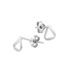 Срібні сережки пусети Музичний Трикутник без каменів 2