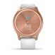 Смарт-годинник Garmin Vivomove Style рожеве золото з білим силіконовим ремінцем 7