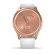 Смарт-годинник Garmin Vivomove Style рожеве золото з білим силіконовим ремінцем 6