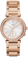 Часы наручные женские FOSSIL ES3851 кварцевые, с фианитами, цвет розового золота, США