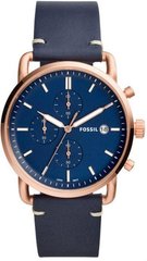 Годинники наручні чоловічі FOSSIL FS5404 кварцові, ремінець з шкіри, сині, США