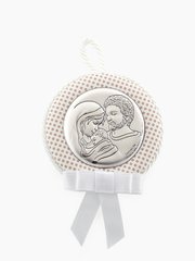 Серебряная икона детская Святое Семейство