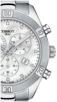 Годинники наручні жіночі з діамантами Tissot PR 100 SPORT CHIC CHRONOGRAPH T101.917.11.116.00