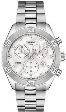 Часы наручные женские с бриллиантами Tissot PR 100 SPORT CHIC CHRONOGRAPH T101.917.11.116.00