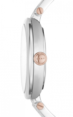 Часы наручные женские DKNY NY2745 кварцевые, на браслете, с фианитами, серебристые, США