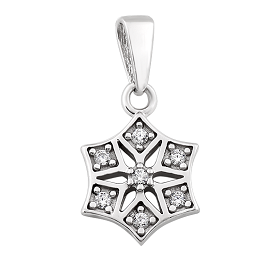 Срібний підвіс з камінням