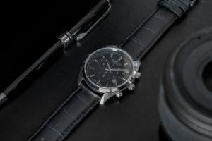 Часы-хронограф наручные мужские Claude Bernard 10246 3 NIN, кварц, на кожаном ремне, с тахиметрической шкалой