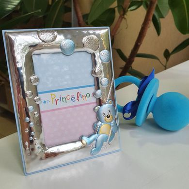 Рамка зі срібла дитяча подарункова для хлопчика Мишка