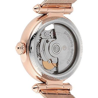 Часы наручные женские Claude Bernard 85022 37RM BRPR, автоматика с отрытым балансом, розовое покрытие PVD