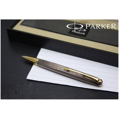 Кулькова ручка Parker Sonnet Mono Chiselled Chocolate GT BP 85 430B