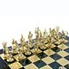 S10GRE Manopoulos Archers chess set with gold-silver chessmen/Green chessboard 44cm 4