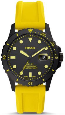 Часы наручные мужские FOSSIL FS5684 кварцевые, каучуковый ремешок, США
