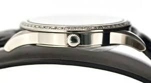 Годинники наручні жіночі Aerowatch 47950 AA02DIA кварцові, 52 діаманта, чорний шкіряний ремінець