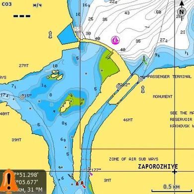 Карта Navionics "Річка Дніпро" (повне покриття)