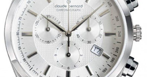 Часы-хронограф наручные мужские Claude Bernard 10246 3 AIN, кварц, на кожаном ремне, с тахиметрической шкалой