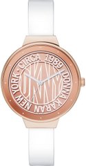Часы наручные женские DKNY NY2802 кварцевые, белый ремешок из кожи, США