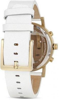 Часы-хронограф наручные женские DKNY NY2337 кварцевые на белом кожаном ремешке, США