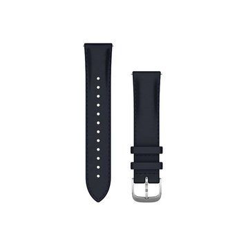Ремешок Garmin для Venu Sq/Forerunner 245/645/Vivoactive 3/Vivomove (20 мм), темно-синяя кожа, серебристая застежка