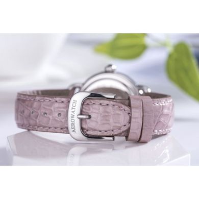 Годинники наручні жіночі Aerowatch 44960 AA15 кварцові на рожевому ремінці, перламутровий циферблат в кольорах