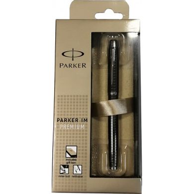 Ручка роллер Parker IM Premium Dark Gun Metal Chiselled RB в подар.уп. PXMAS19 20 422Db19