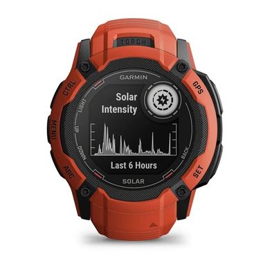 Смарт-часы Garmin Instinct 2X Solar пламенно-красные